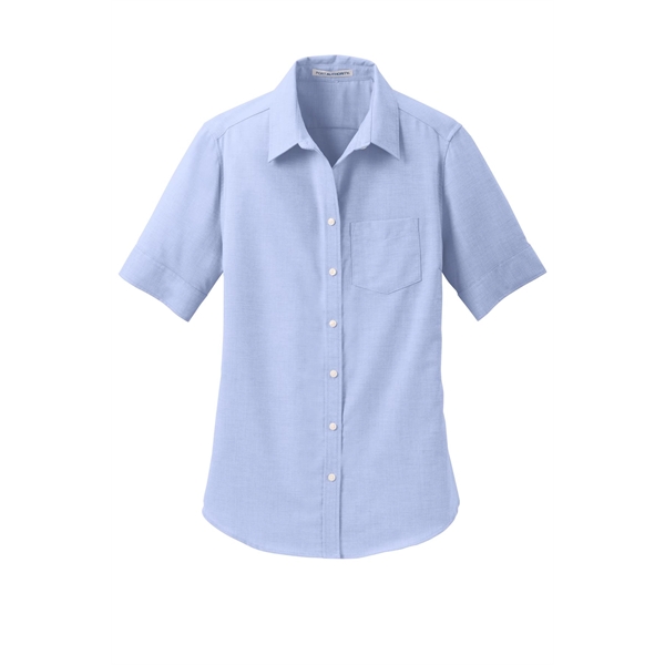 Port Authority Women's Short Sleeve SuperPro Oxford Shirt. - Port Authority Women's Short Sleeve SuperPro Oxford Shirt. - Image 7 of 20