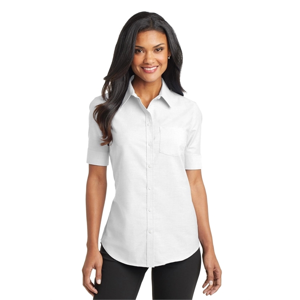 Port Authority Women's Short Sleeve SuperPro Oxford Shirt. - Port Authority Women's Short Sleeve SuperPro Oxford Shirt. - Image 20 of 20