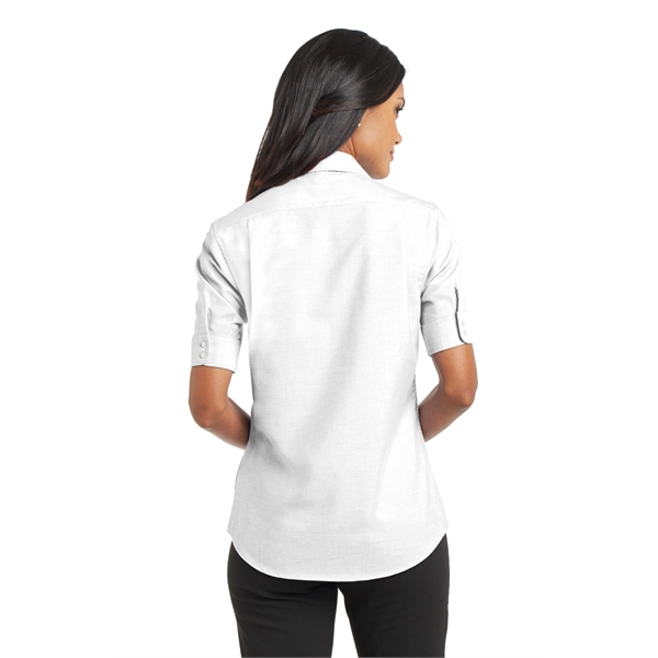 Port Authority Women's Short Sleeve SuperPro Oxford Shirt. - Port Authority Women's Short Sleeve SuperPro Oxford Shirt. - Image 9 of 20