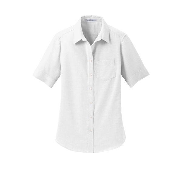 Port Authority Women's Short Sleeve SuperPro Oxford Shirt. - Port Authority Women's Short Sleeve SuperPro Oxford Shirt. - Image 11 of 20