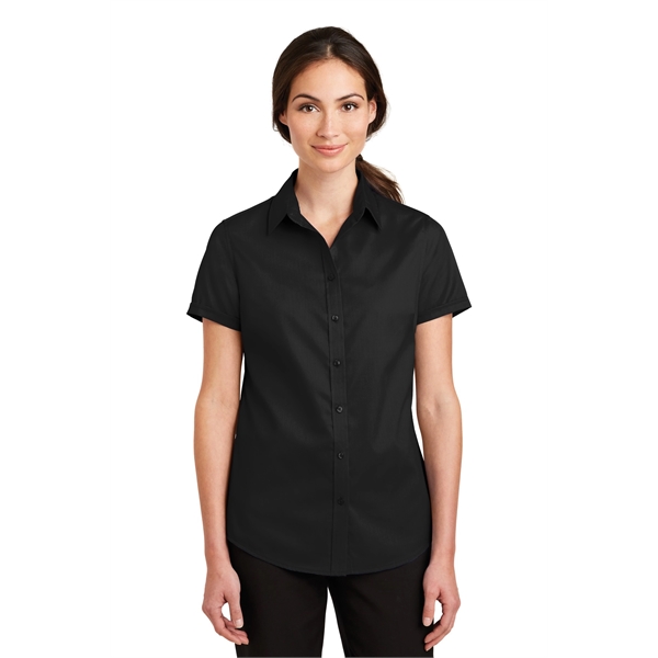 Port Authority Women's Short Sleeve SuperPro Twill Shirt. - Port Authority Women's Short Sleeve SuperPro Twill Shirt. - Image 6 of 45