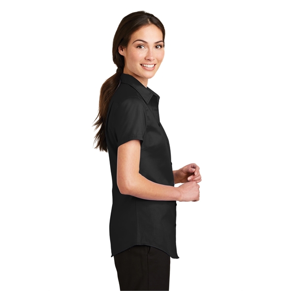 Port Authority Women's Short Sleeve SuperPro Twill Shirt. - Port Authority Women's Short Sleeve SuperPro Twill Shirt. - Image 9 of 45