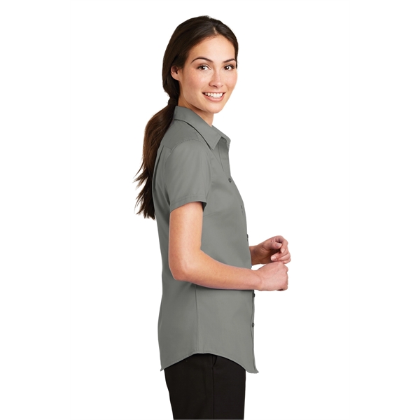 Port Authority Women's Short Sleeve SuperPro Twill Shirt. - Port Authority Women's Short Sleeve SuperPro Twill Shirt. - Image 15 of 45