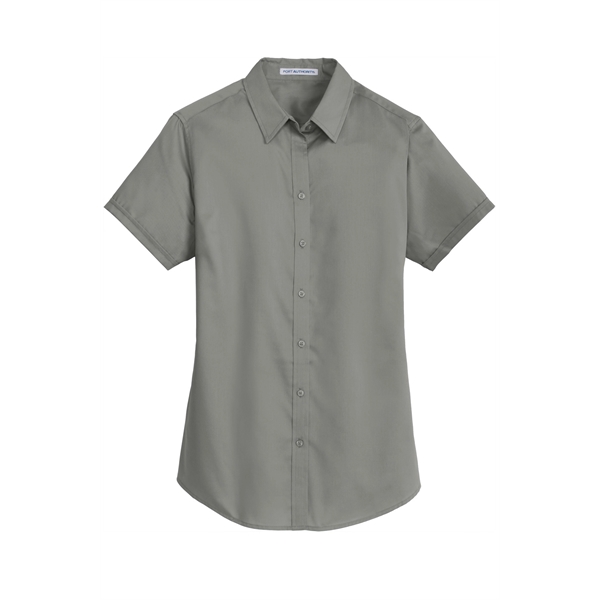 Port Authority Women's Short Sleeve SuperPro Twill Shirt. - Port Authority Women's Short Sleeve SuperPro Twill Shirt. - Image 16 of 45