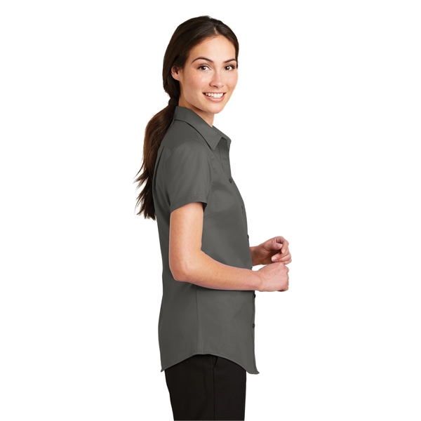 Port Authority Women's Short Sleeve SuperPro Twill Shirt. - Port Authority Women's Short Sleeve SuperPro Twill Shirt. - Image 27 of 45