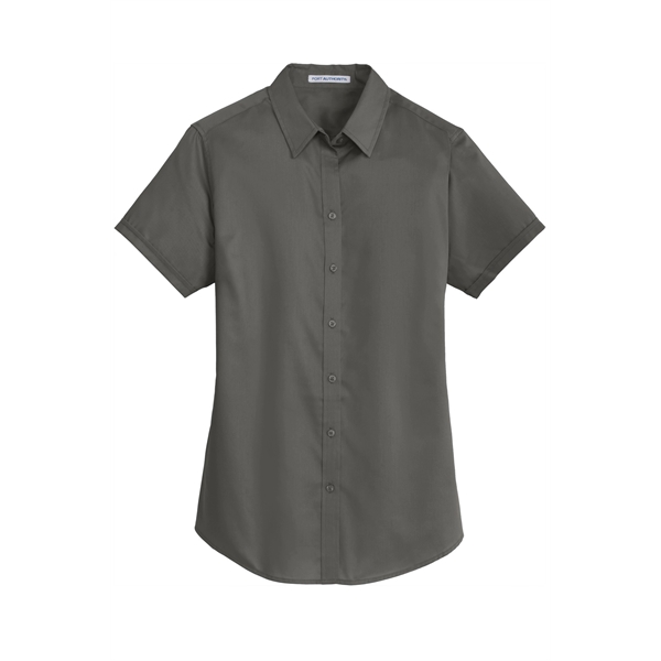 Port Authority Women's Short Sleeve SuperPro Twill Shirt. - Port Authority Women's Short Sleeve SuperPro Twill Shirt. - Image 28 of 45