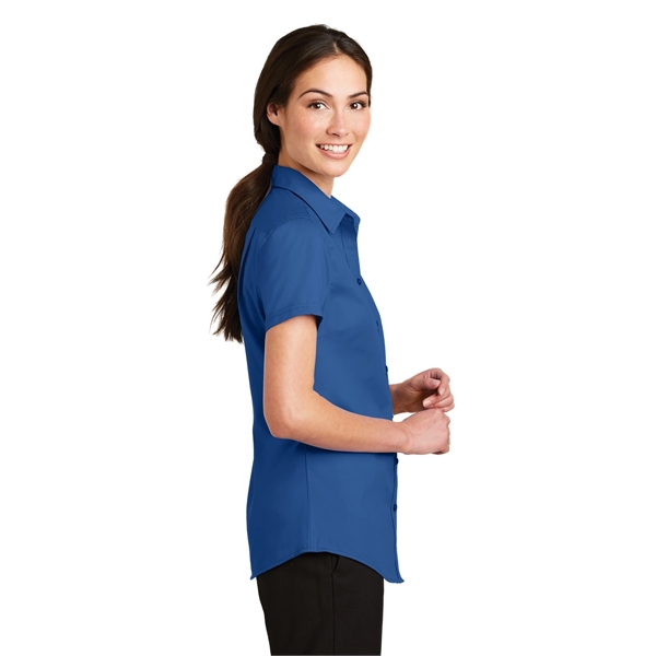 Port Authority Women's Short Sleeve SuperPro Twill Shirt. - Port Authority Women's Short Sleeve SuperPro Twill Shirt. - Image 31 of 45