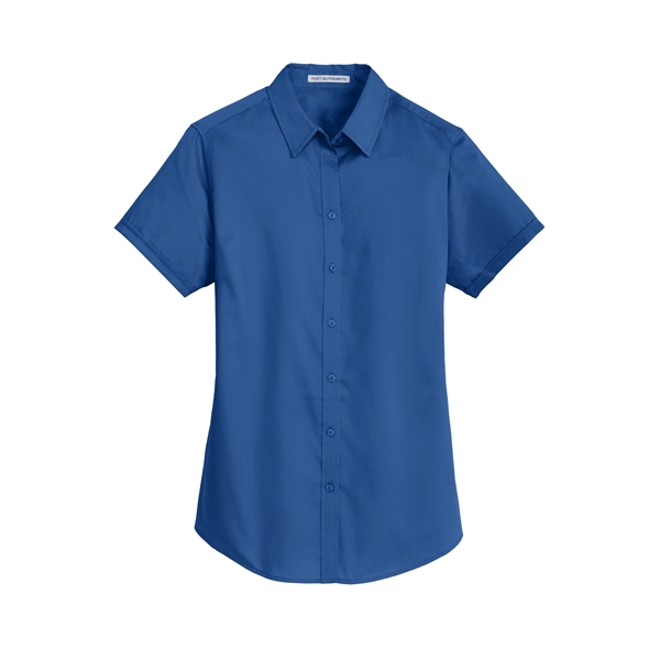 Port Authority Women's Short Sleeve SuperPro Twill Shirt. - Port Authority Women's Short Sleeve SuperPro Twill Shirt. - Image 32 of 45