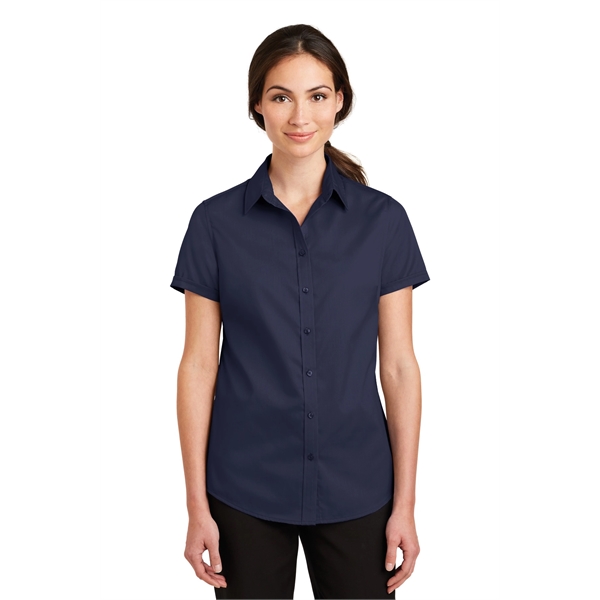 Port Authority Women's Short Sleeve SuperPro Twill Shirt. - Port Authority Women's Short Sleeve SuperPro Twill Shirt. - Image 2 of 45