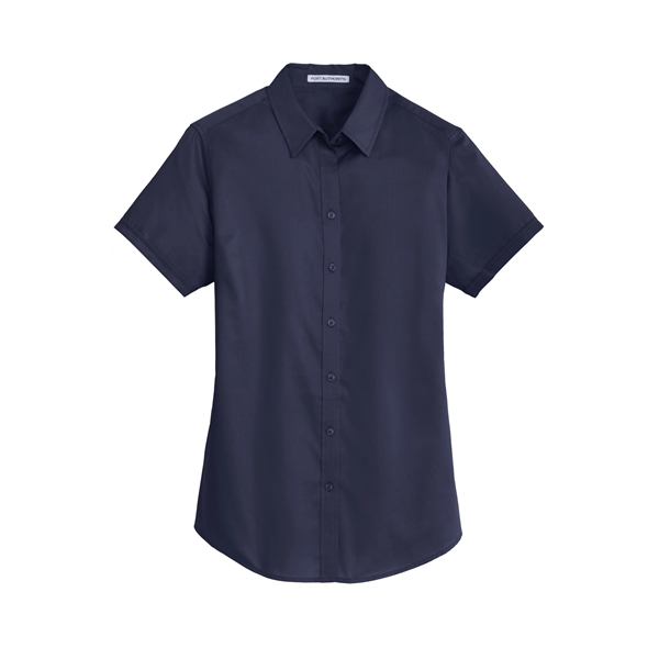 Port Authority Women's Short Sleeve SuperPro Twill Shirt. - Port Authority Women's Short Sleeve SuperPro Twill Shirt. - Image 36 of 45