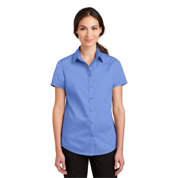 Port Authority Women's Short Sleeve SuperPro Twill Shirt. - Port Authority Women's Short Sleeve SuperPro Twill Shirt. - Image 1 of 45