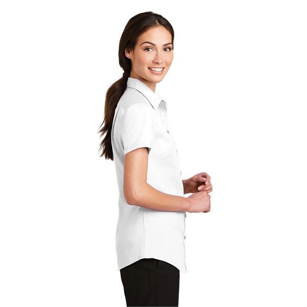 Port Authority Women's Short Sleeve SuperPro Twill Shirt. - Port Authority Women's Short Sleeve SuperPro Twill Shirt. - Image 43 of 45