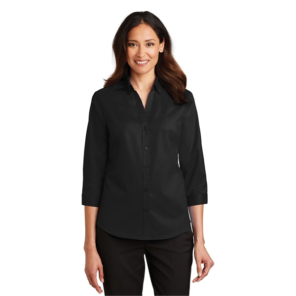 Port Authority Women's 3/4-Sleeve SuperPro Twill Shirt. - Port Authority Women's 3/4-Sleeve SuperPro Twill Shirt. - Image 6 of 45