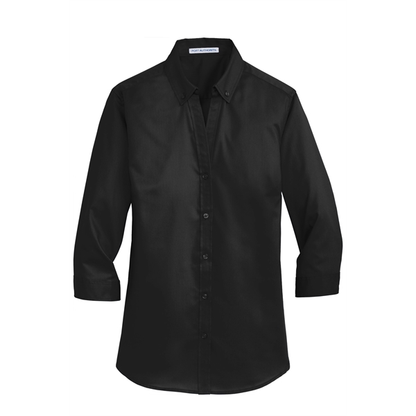 Port Authority Women's 3/4-Sleeve SuperPro Twill Shirt. - Port Authority Women's 3/4-Sleeve SuperPro Twill Shirt. - Image 10 of 45