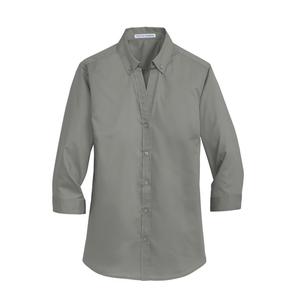 Port Authority Women's 3/4-Sleeve SuperPro Twill Shirt. - Port Authority Women's 3/4-Sleeve SuperPro Twill Shirt. - Image 16 of 45