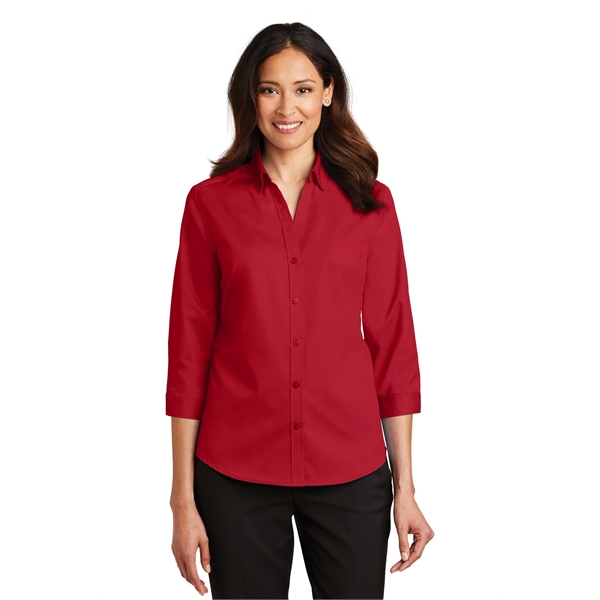 Port Authority Women's 3/4-Sleeve SuperPro Twill Shirt. - Port Authority Women's 3/4-Sleeve SuperPro Twill Shirt. - Image 4 of 45