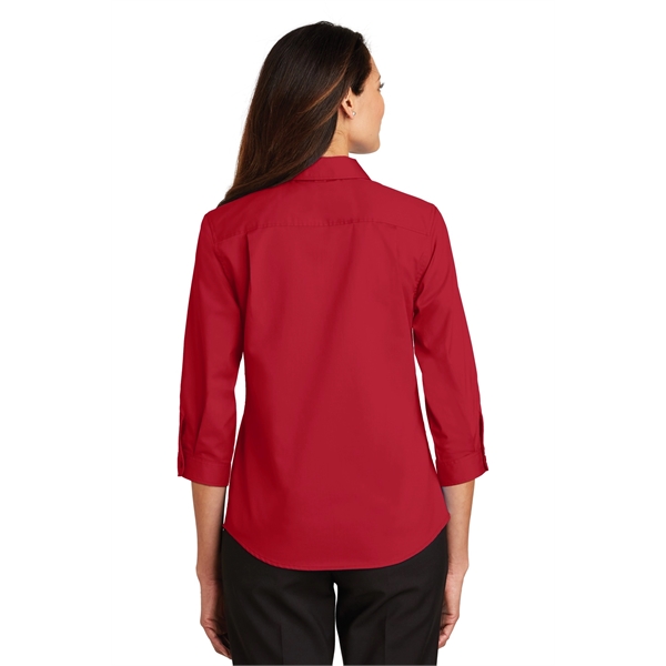 Port Authority Women's 3/4-Sleeve SuperPro Twill Shirt. - Port Authority Women's 3/4-Sleeve SuperPro Twill Shirt. - Image 22 of 45