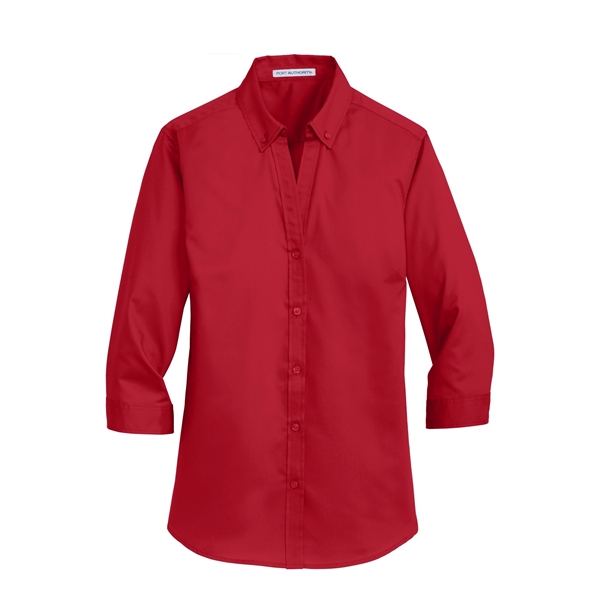 Port Authority Women's 3/4-Sleeve SuperPro Twill Shirt. - Port Authority Women's 3/4-Sleeve SuperPro Twill Shirt. - Image 24 of 45