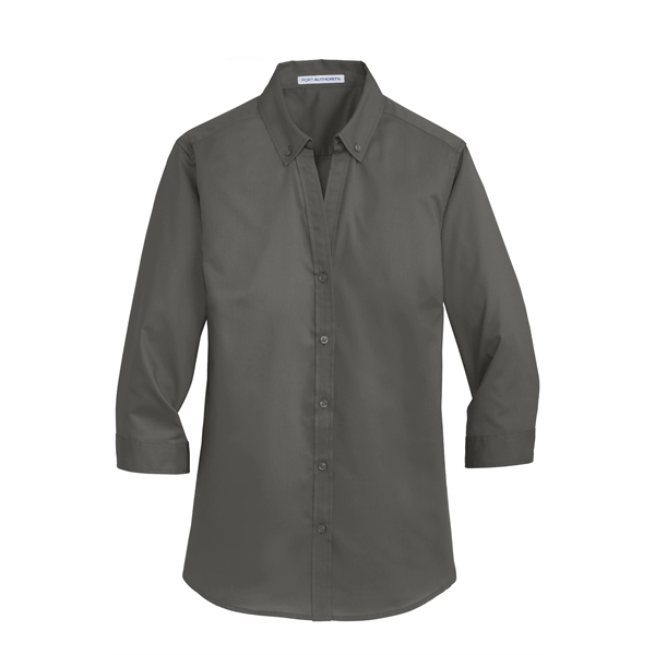 Port Authority Women's 3/4-Sleeve SuperPro Twill Shirt. - Port Authority Women's 3/4-Sleeve SuperPro Twill Shirt. - Image 28 of 45