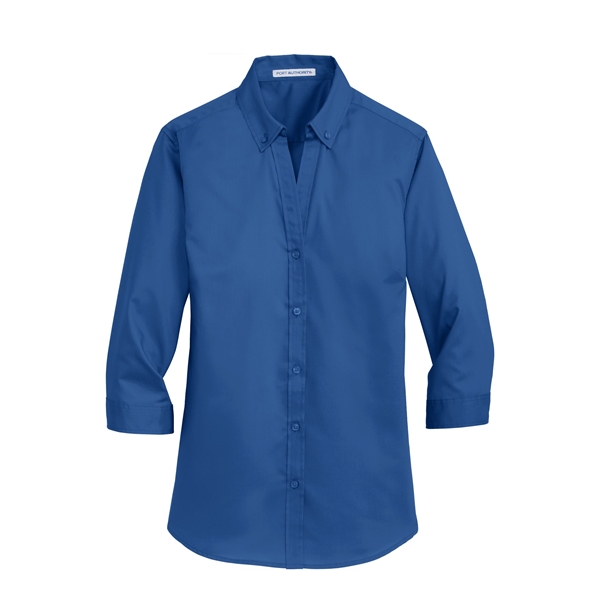 Port Authority Women's 3/4-Sleeve SuperPro Twill Shirt. - Port Authority Women's 3/4-Sleeve SuperPro Twill Shirt. - Image 32 of 45