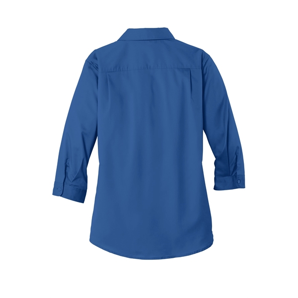 Port Authority Women's 3/4-Sleeve SuperPro Twill Shirt. - Port Authority Women's 3/4-Sleeve SuperPro Twill Shirt. - Image 33 of 45