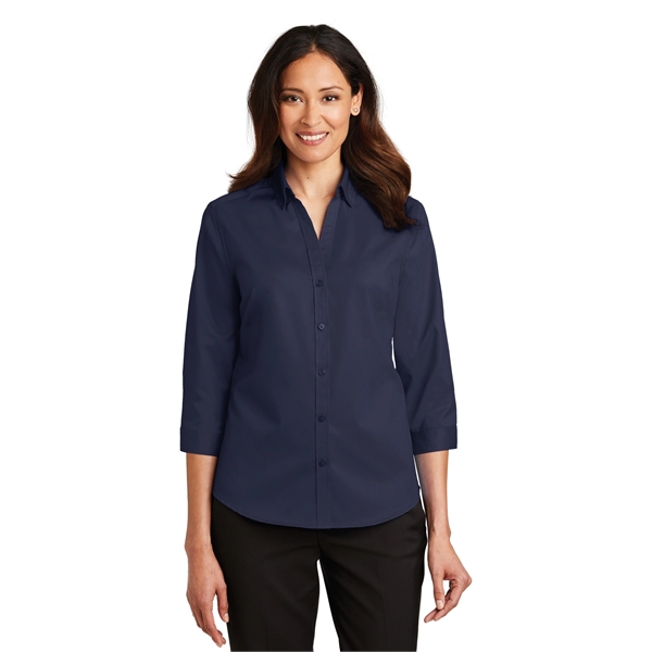 Port Authority Women's 3/4-Sleeve SuperPro Twill Shirt. - Port Authority Women's 3/4-Sleeve SuperPro Twill Shirt. - Image 2 of 45