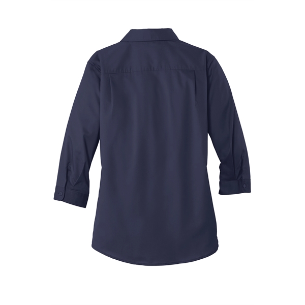 Port Authority Women's 3/4-Sleeve SuperPro Twill Shirt. - Port Authority Women's 3/4-Sleeve SuperPro Twill Shirt. - Image 37 of 45