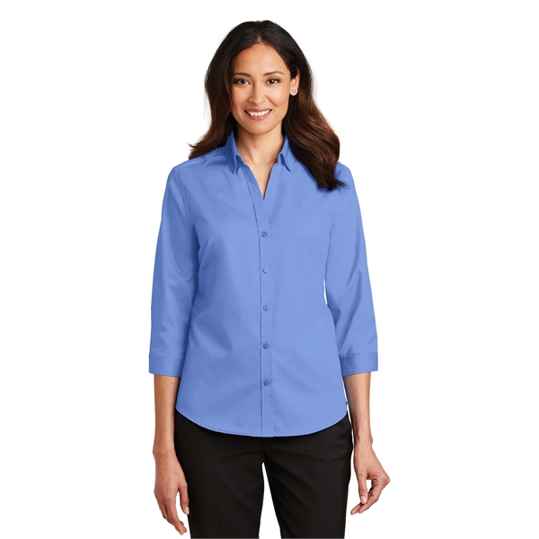 Port Authority Women's 3/4-Sleeve SuperPro Twill Shirt. - Port Authority Women's 3/4-Sleeve SuperPro Twill Shirt. - Image 1 of 45