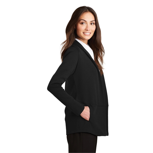 Port Authority Women's Interlock Cardigan. - Port Authority Women's Interlock Cardigan. - Image 3 of 20