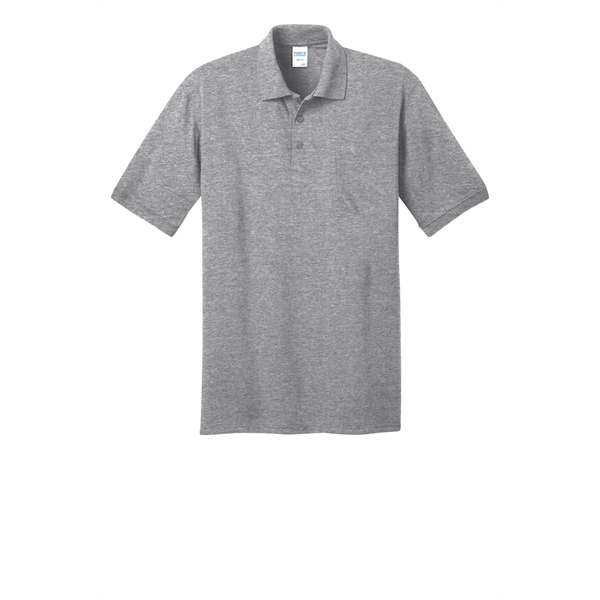 Custom Port & Co Core Blend Jersey Knit Pocket Polo.