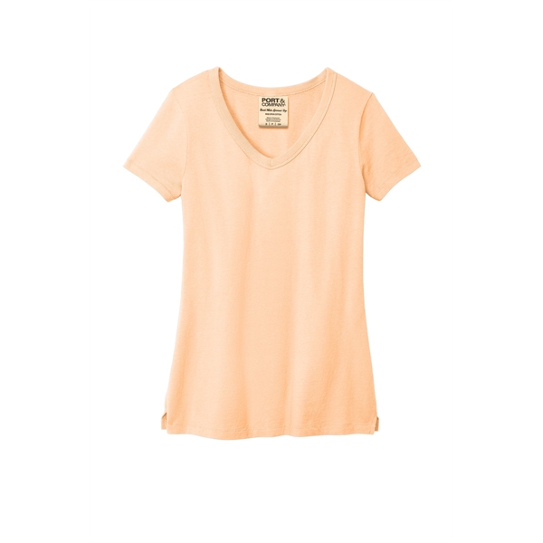 Port & Company Women's Beach Wash Garment-Dyed V-Neck Tee - Port & Company Women's Beach Wash Garment-Dyed V-Neck Tee - Image 27 of 44