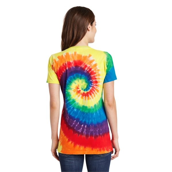 Port & Company Women's Tie-Dye V-Neck Tee. - Port & Company Women's Tie-Dye V-Neck Tee. - Image 29 of 47