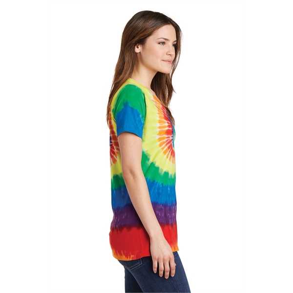 Port & Company Women's Tie-Dye V-Neck Tee. - Port & Company Women's Tie-Dye V-Neck Tee. - Image 30 of 47