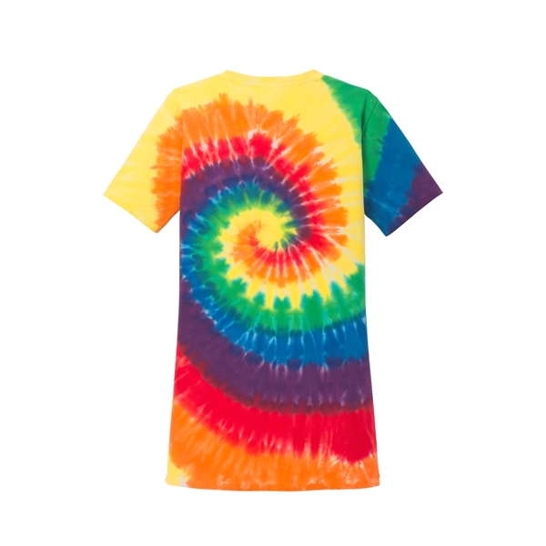 Port & Company Women's Tie-Dye V-Neck Tee. - Port & Company Women's Tie-Dye V-Neck Tee. - Image 44 of 47