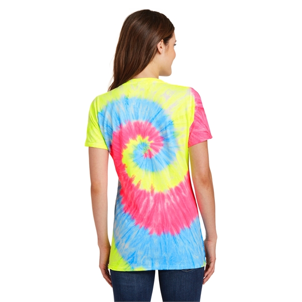 Port & Company Women's Tie-Dye V-Neck Tee. - Port & Company Women's Tie-Dye V-Neck Tee. - Image 33 of 47