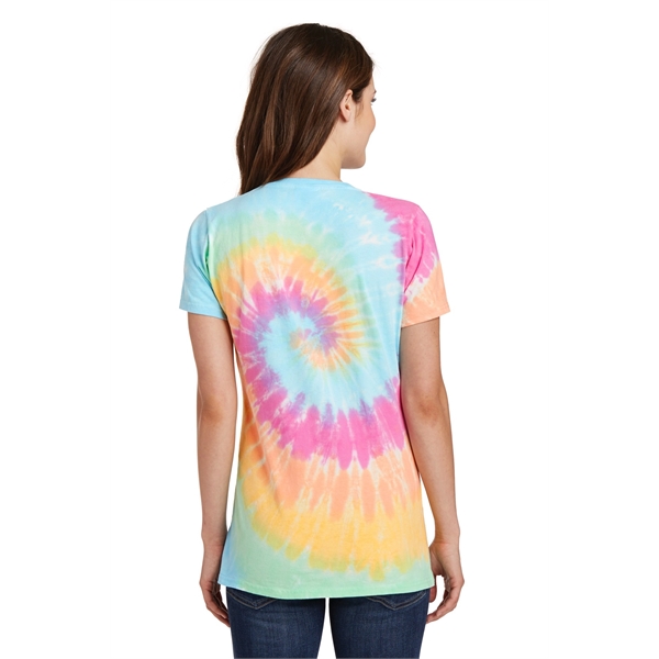 Port & Company Women's Tie-Dye V-Neck Tee. - Port & Company Women's Tie-Dye V-Neck Tee. - Image 39 of 47