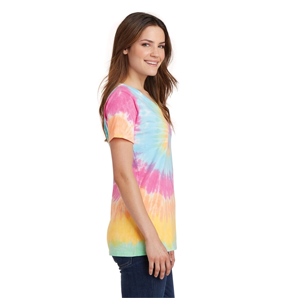 Port & Company Women's Tie-Dye V-Neck Tee. - Port & Company Women's Tie-Dye V-Neck Tee. - Image 41 of 47