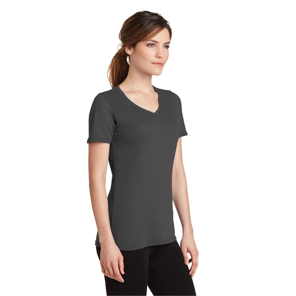 Port & Company Women's Performance Blend V-Neck Tee. - Port & Company Women's Performance Blend V-Neck Tee. - Image 16 of 66