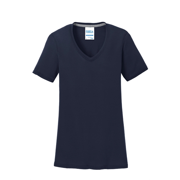 Port & Company Women's Performance Blend V-Neck Tee. - Port & Company Women's Performance Blend V-Neck Tee. - Image 21 of 66