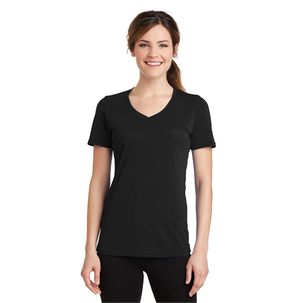 Port & Company Women's Performance Blend V-Neck Tee. - Port & Company Women's Performance Blend V-Neck Tee. - Image 6 of 66