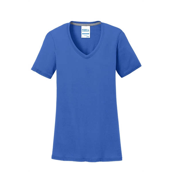 Port & Company Women's Performance Blend V-Neck Tee. - Port & Company Women's Performance Blend V-Neck Tee. - Image 25 of 66