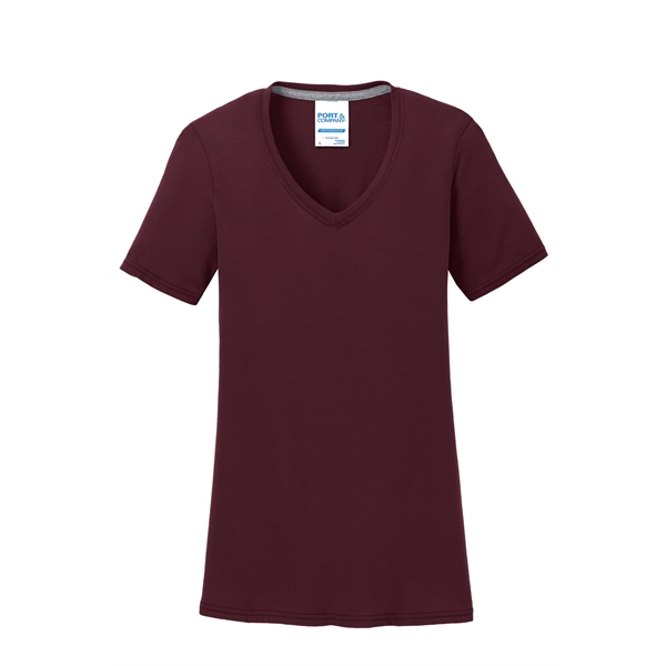 Port & Company Women's Performance Blend V-Neck Tee. - Port & Company Women's Performance Blend V-Neck Tee. - Image 29 of 66