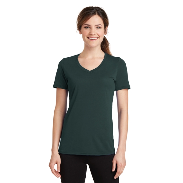 Port & Company Women's Performance Blend V-Neck Tee. - Port & Company Women's Performance Blend V-Neck Tee. - Image 3 of 66