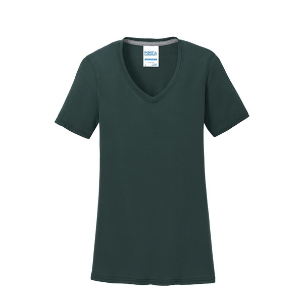 Port & Company Women's Performance Blend V-Neck Tee. - Port & Company Women's Performance Blend V-Neck Tee. - Image 33 of 66