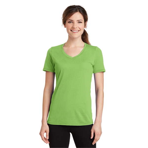 Port & Company Women's Performance Blend V-Neck Tee. - Port & Company Women's Performance Blend V-Neck Tee. - Image 7 of 66