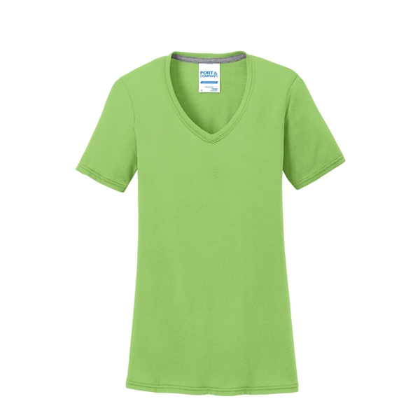 Port & Company Women's Performance Blend V-Neck Tee. - Port & Company Women's Performance Blend V-Neck Tee. - Image 41 of 66