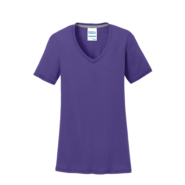 Port & Company Women's Performance Blend V-Neck Tee. - Port & Company Women's Performance Blend V-Neck Tee. - Image 53 of 66