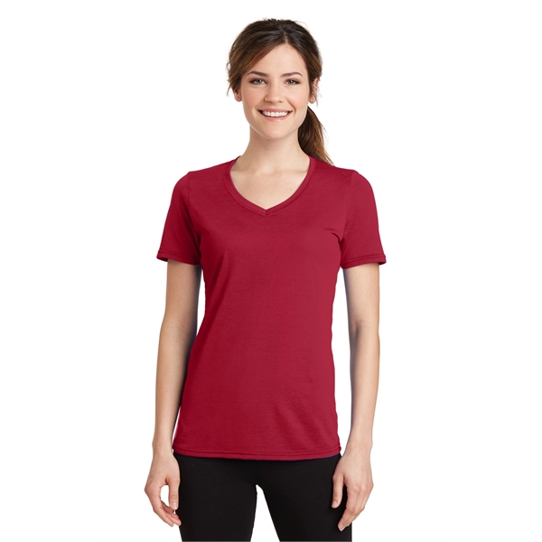 Port & Company Women's Performance Blend V-Neck Tee. - Port & Company Women's Performance Blend V-Neck Tee. - Image 10 of 66