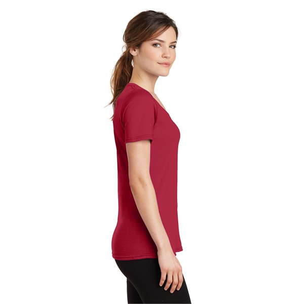 Port & Company Women's Performance Blend V-Neck Tee. - Port & Company Women's Performance Blend V-Neck Tee. - Image 59 of 66