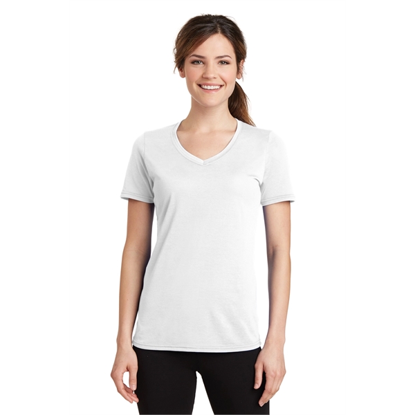 Port & Company Women's Performance Blend V-Neck Tee. - Port & Company Women's Performance Blend V-Neck Tee. - Image 11 of 66